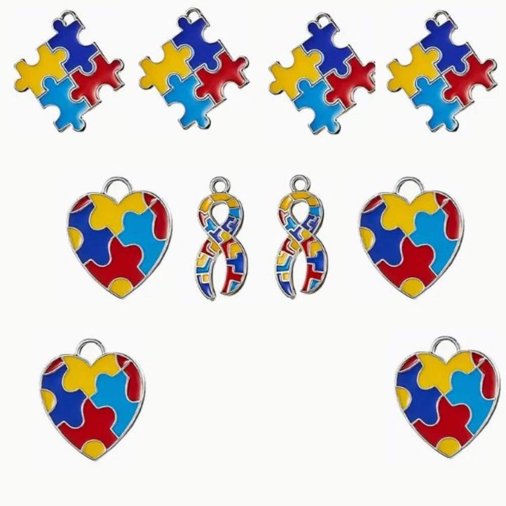 Moon Theme Rainbow-Colored True Love Forever Series Modern Art Charms